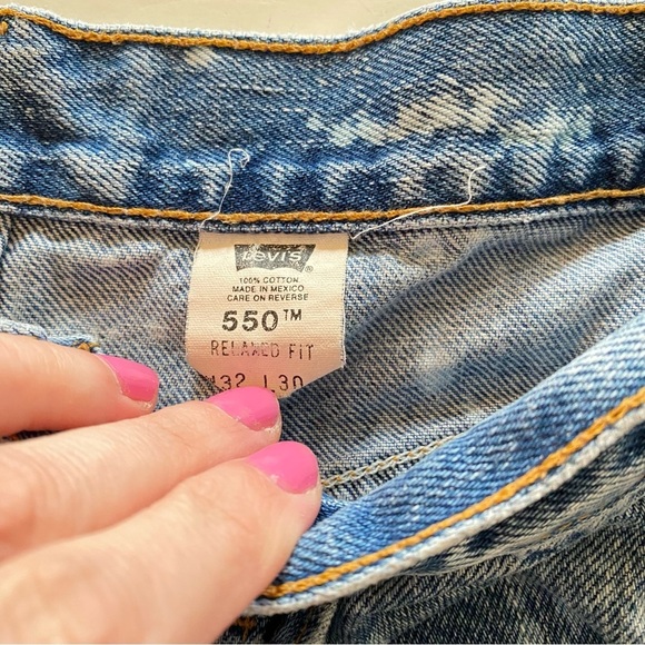 Levi’s 550 Custom Jeans Waist 28 Womens Size 6 Small Y2K Levis 2002 Upcycled - Picture 10 of 15